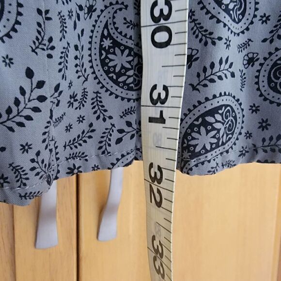 Cotton On Short Sleeve Paisley Print Casual Dress Green Black Size Small - Picture 7 of 16